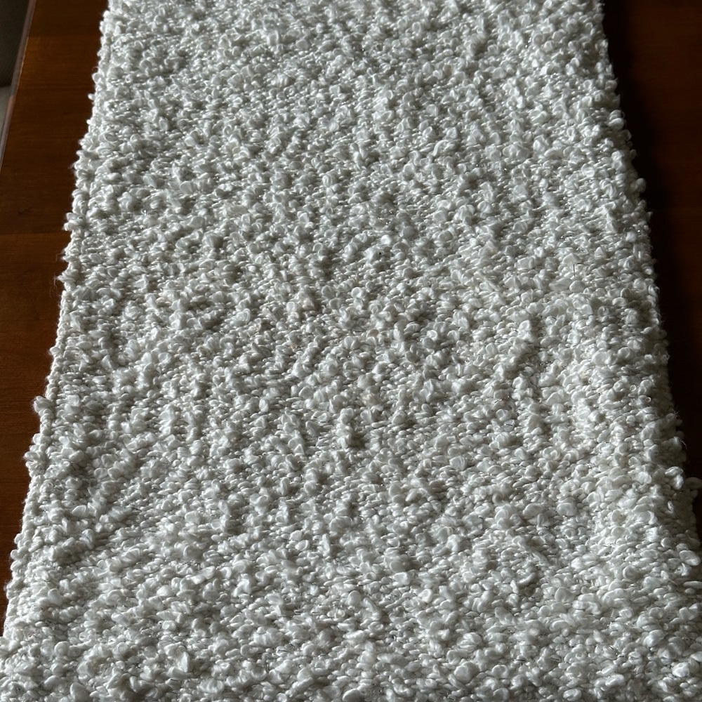 Thick White Table Runner
